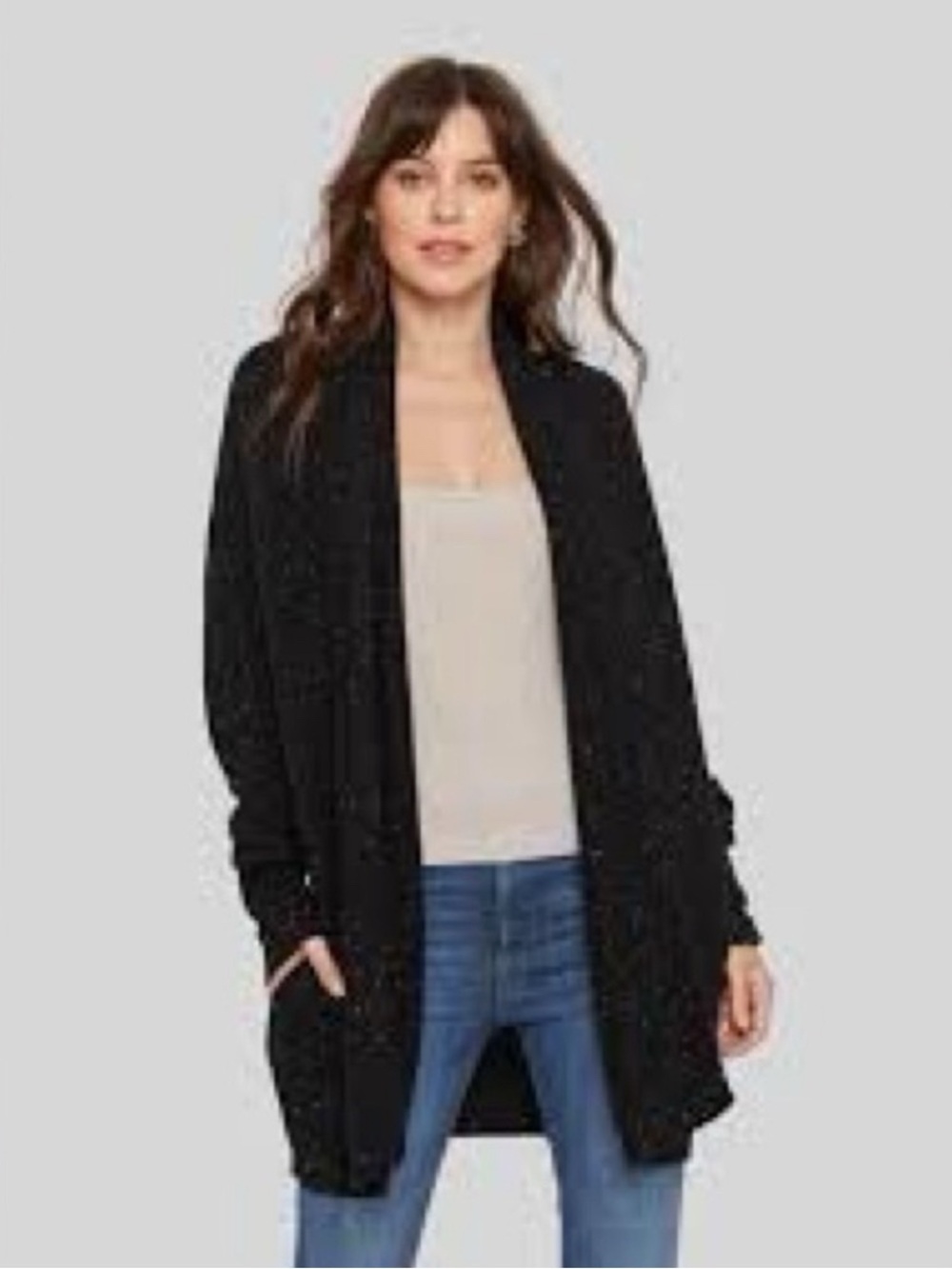 🆕🌷Aritzia Talula Black Open Front Women’s Cardigan Sweater Size Small